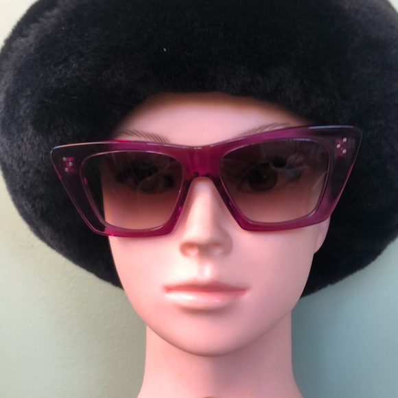 Celine Acetate Butterfly Sunglasses Womens CL401871 Purple Made in Italy